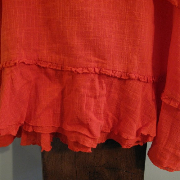 NWT MAEVE ANTHROPOLOGIE Orange Flutter Sleeve XL - Picture 10 of 14